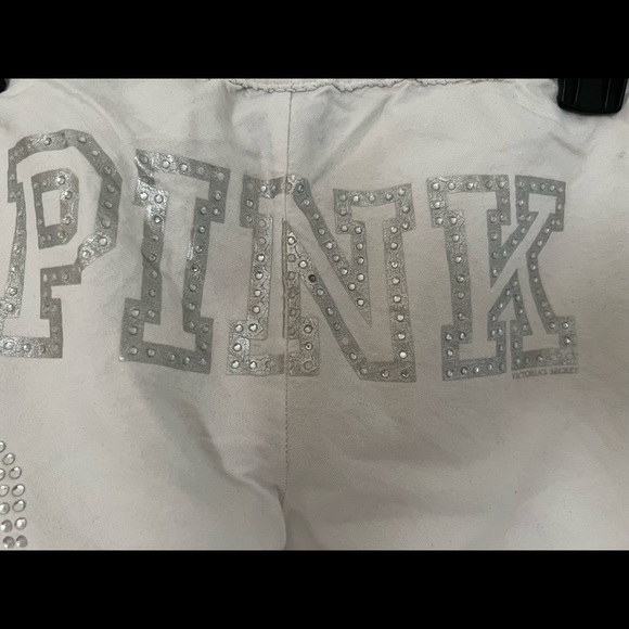 PINK Victoria’s Secret white pajama pants with sequence size xs - Picture 3 of 8